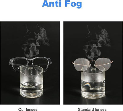 Stylish Safety Glasses Goggles for Women Girls Anti-fog Glasses Protective Eyewear Clear Glasses - color: Clear+grey+pink
