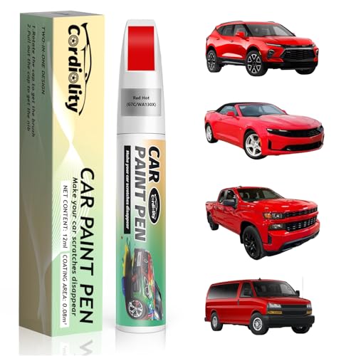 Car Touch Up Paint Red Hot(G7C/WA130X) for Chevrolet, Color Accurate Car Scratch Repair Remover Pen Fix Auto Paint Chips and Nicks - color: Red Hot(G7C/WA130X)for Camaro/Cruze/Sonic/Colorado/Express/Silverado/Spark/Trax/Blazer/Aveo