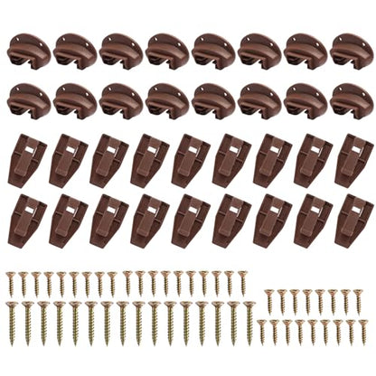 16 Sets Drawer Slides Replacement, Compatible with Kenlin Rite-Trak II Drawer Track Guide Repair Kit for Dresser/Nightstand Drawers with Screws - size: 16 Sets, style: NO Metal Back Plate