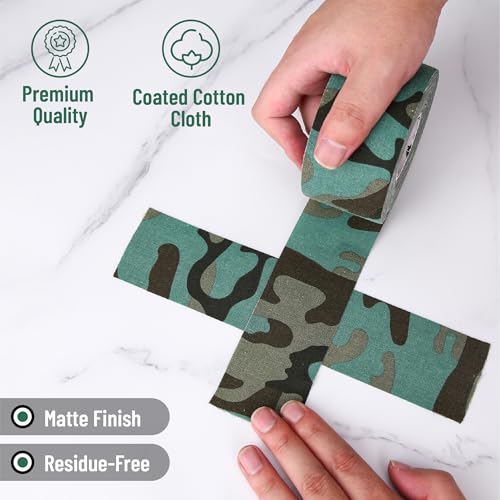 Bates- Gaffers Tape 2 Inch x 23 Yards, Army Green Gaffer Tape 2 Inch, Polyethylene-Coated Cloth, Non-Reflective, No Residue - color: Army Green, size: 2 Inch x 23 Yards