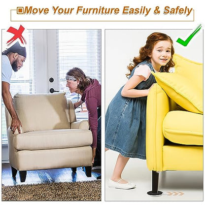 3.5-Inch Furniture Sliders for Carpet & Hardwood Floors, 8PCS Reusable Heavy-Duty Furniture Moving Pads, Effortless Moving and Surface Protection - size: 3.5 inch 8 PCS (Round)