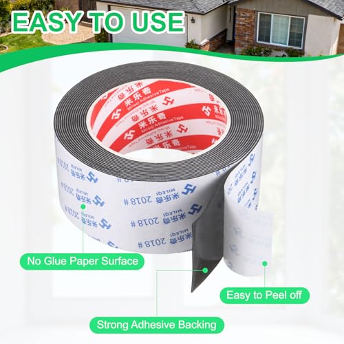 PATIKIL Sponge Rubber Foam Tape, 1 31/32" W x 5/64" t x 16.4ft l Self-Adhesive Foam Insulation Tape Weather Stripping for Window Door Soundproofing Weatherstrip AC Seal Strip, Black - size: 1 31/32" x 5/64" x 16.4ft