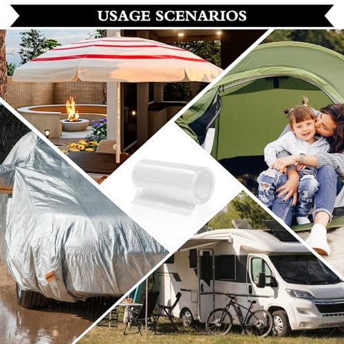Engorgio RV Awning Repair Tape for Tarp,5 Inch x 30FT of 2 Roll, Boat Covers Repair,Tarp Repair,Tear Repair Patch Kit.