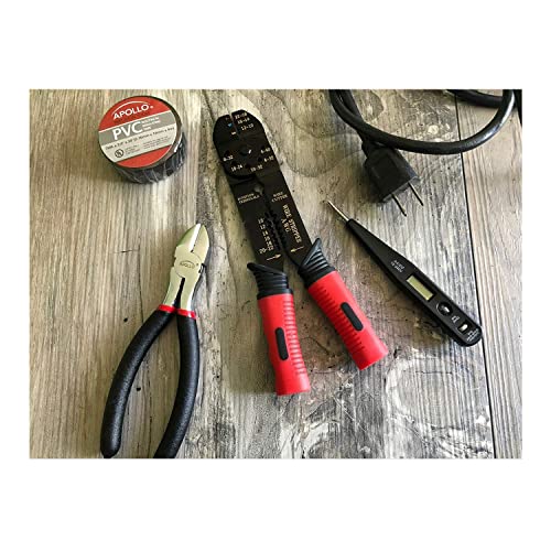 Apollo Tools 161-Piece Complete Household Tool Set with 3.6 Volt Lithium-Ion Cordless Screwdriver and Most Needed Hand Tools Selection for Boats, Vehicle and Garage - Red - DT0739