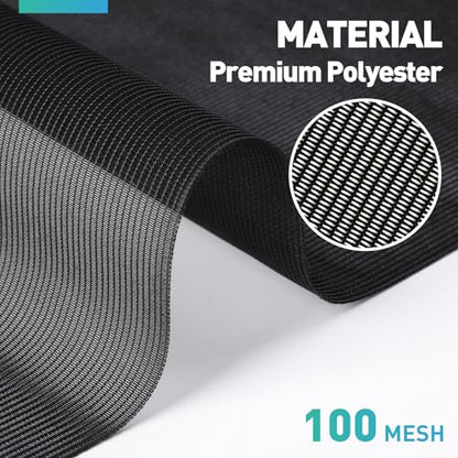 Window Screen,100Mesh High Density Dust and Pollen Filtration Anti-Allergy Window Screen Mesh,37.4IN x 16.4FT Polyester Screen Replacement Repair Kit for Window, Door,Patio,Porch - size: 100mesh