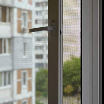 5 Pieces Window Screens Repair Kit, 2 Pieces 59 x 106 Inches Window Screens with Rolling Tool, Screen Retainer Spline, Window Groove Cleaning Brush for Windows Doors Patio Replacement