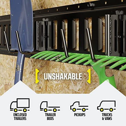 DC Cargo Mall Dual Arm Tool Hook Hanger E Track Accessories 3" Deep (2 Pack) - Garage Wall Mount, Truck, Enclosed Trailer, Storage System - size: 2 Pack