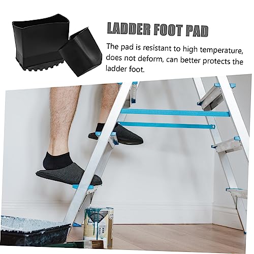 Tofficu 4pcs Non-Slip Rubber Ladder Foot Pads for Home Use Durable Protective Mats to Prevent Slipping Floor Protection for Tiles and Carpets and Stable