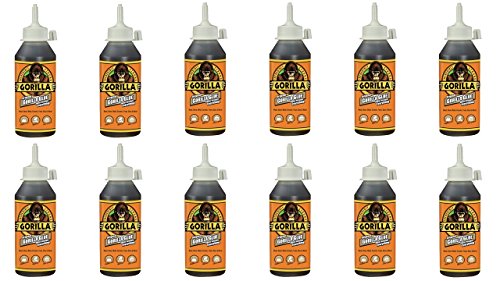 Gorilla Original Waterproof Polyurethane Glue, 8 ounce Bottle, Brown, (Pack of 12) - size: 8 Ounce (Pack of 12)