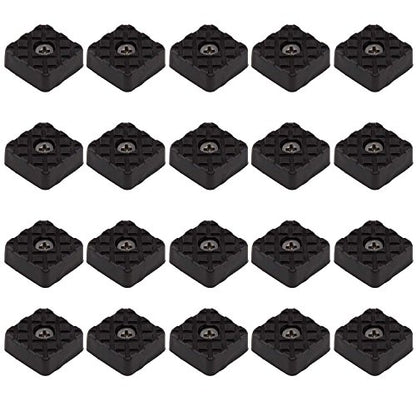 20pcs Square Furniture Pads,ULIFESTAR Furniture Feet Glides Sliders Carpet Saver Hardwood Floor Protectors Surface Protection for Chair Table Sofa Couch Leg Caps Non Slip Furniture Grippers (Black) - color: Black