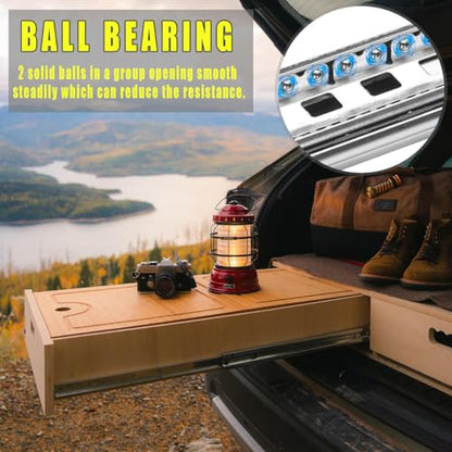 Heavy Duty Drawer Slides, 30 Inch, 300 lb Load Capacity, Side Mount, Ball Bearing, Full Extension, Locking, 1 Pair - size: 30 Inch, style: W 53 MM : 300 LB