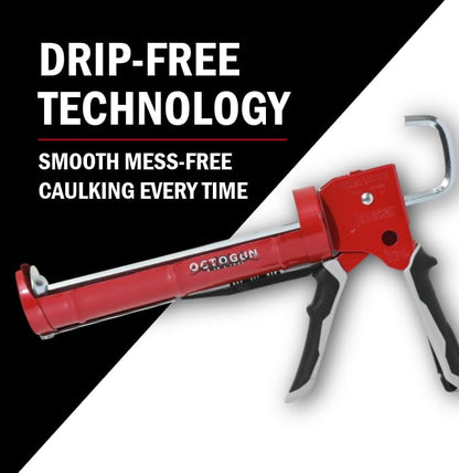 Newborn 930-GTD Drip-Free Smooth Hex Rod Cradle Caulking Gun with Gator Trigger Comfort Grip, 1/10 Gallon Cartridge, 10:1 Thrust Ratio - style: Gun