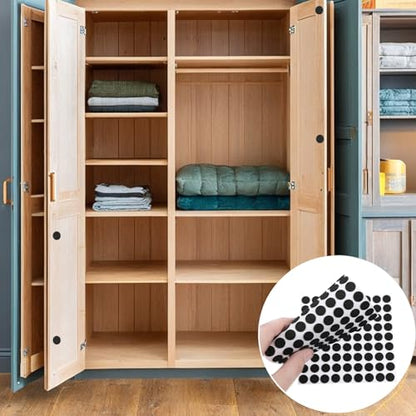 261 Pcs Mini Foam Felt Pads, Self Stick Pads Furniture Felt Pad Round 3/8 Inches Diameter Self Adhesive Cabinet Cushion Dots for Cabinet Doors Furniture Desks Floor Drawers Black