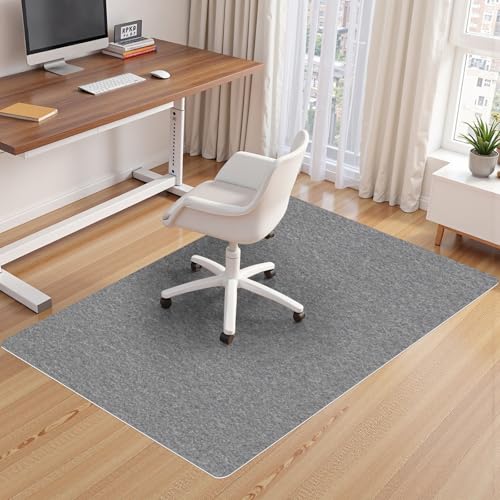 Office Chair Mat,Hard Floor Chair Mat Suitable for Hardwood and Tile Floors,Large Non-Slip Floor Protection Mat,Does Not Pill,Grey(36"x55") - color: Grey, size: 36"x55"