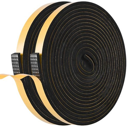Self Adhesive Foam Tape Weatherstrip 1/4in x 1/4in x 33Ft High Density Foam Insulation Strips Foam Seal Weather Stripping with Strong Adhesive for Door and Window Sound Isolation Soundproofing - size: 1/4in x 1/4in x 33Ft