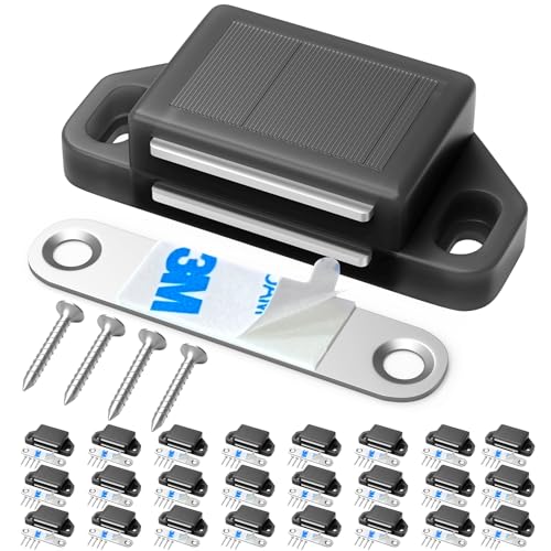 Tonitrui Cabinet Magnetic Catch Door Latch 30LB for Kitchen Drawer Magnets to Stay Closed Magnetic Catch Closet for Drawer（Black 24 Pack） - color: Black, size: 24 Pack