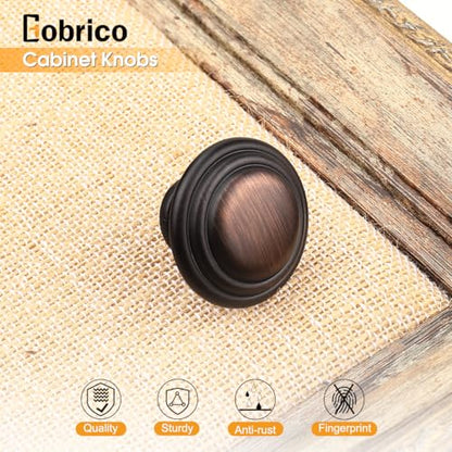 Gobrico 5 Pack 1-3/8 Inch Cabinet Knobs, Oil Rubbed Bronze Bifold Cabinte Knob, Kitchen Wardrobe Drawer Knobs, Dresser Knobs - color: Oil Rubbed Bronze