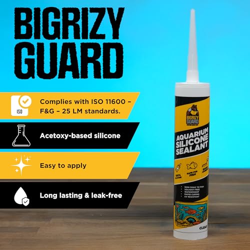 Aquarium Silicone Sealant Clear 10.14 Fl oz Cartridge - Aquarium Safe Silicone for Fish & Plants, 100% Waterproof, Non-Toxic, Solvent Free, Strong Bond, Fast Curing, Transparent (1 Pack) - color: Clear, size: 1 Pack