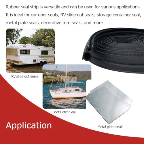 Car Door Rubber Seal Strip with Top Bulb, Fit 1/16" Edge, Automotive Weather Stripping Soundproofing Edge Guard Trim for Cars, Boats, RVs, Trucks and Home Applications, 10Ft - size: Fits 1/16 Inch Edge(10feet)