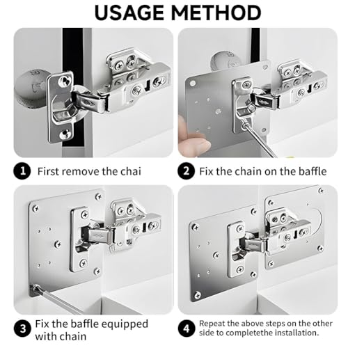 10PCS Hinge Repair Plate,Cabinet Hinge Repair Plate with Customized Screws,Stainless Steel Kitchen Cupboard Door Hinge Repair Brackets with Holes for Kitchen Cupboards - style: Modern-10PCS-square
