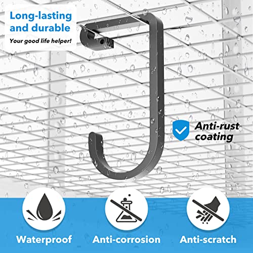 bussdis Thickened Bike Hooks for Garage Ceiling Rack: Heavy Duty Overhead Storage Rack Hook for Bicycle, Hold 50 lb, Safe Rack Bike Hanger, Metal, 4 Pack - color: Black