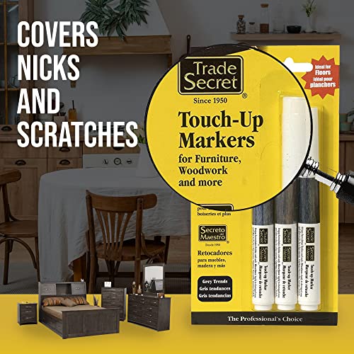 Trio Touch-Up Furniture Repair Markers (Grey Trends), Covers Nicks and Scratches, Floors, Cabinets, Tables - color: Grey