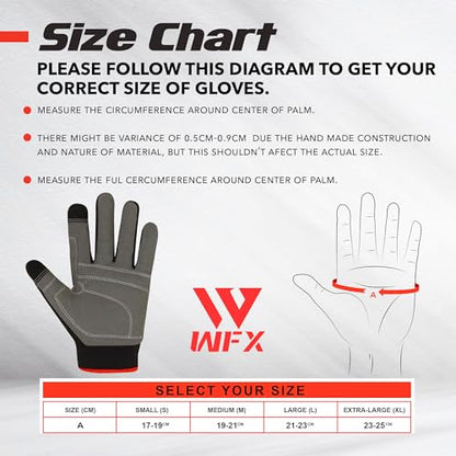 WFX Mens Work Gloves Utility Touch Screen Breathable Spandex Rigger Padded Working Mechanic Palm Safety Builder Gardening - size: Small