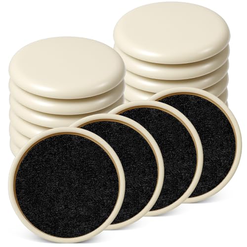 16 Pcs Furniture Sliders for Carpet,2 Inch Sliders for Furniture on Carpet Self Adhesive Chair Slider for Carpeted and Hardwood Floors (Beige)