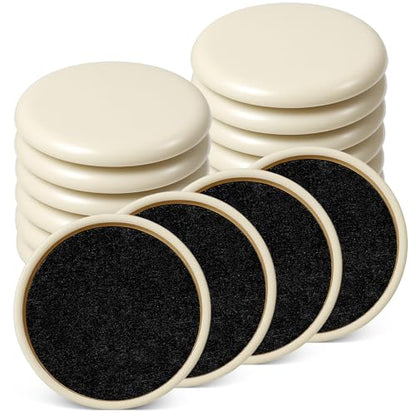 16 Pcs Furniture Sliders for Carpet,2 Inch Sliders for Furniture on Carpet Self Adhesive Chair Slider for Carpeted and Hardwood Floors (Beige)