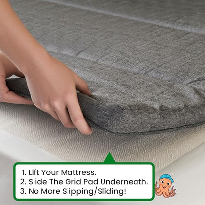 ECOHomes Non Slip Mattress Gripper Pad Stop Mattress, Keep Topper from Sliding - Anti Slip Grip Pads Holder Stop Couch Cushion, Sofa Cushions, Patio & Furniture to Prevent Sliding (Cal King) - size: California King