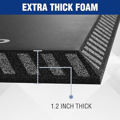 WORKPRO Extra Thick Kneeling Pad, Soft Foam Knee Cushioning, Extra Large Foam Kneeler Mat for Auto-Repair, Gardening, Workout Supplies, 28 x 16 x 1.2in, Black - color: black out