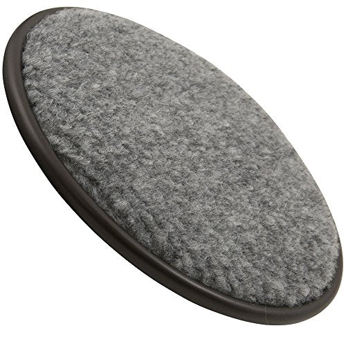 SoftTouch 4" Round Reusable Carpet Bottom Furniture Caster Cups for Office Chairs, Desks, and Carts, Furniture Wheel Caster Cups for Carpet and Hardwood Surfaces, 4-Pack, Gray
