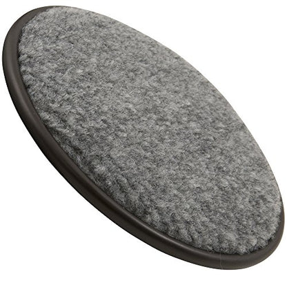 SoftTouch 4" Round Reusable Carpet Bottom Furniture Caster Cups for Office Chairs, Desks, and Carts, Furniture Wheel Caster Cups for Carpet and Hardwood Surfaces, 4-Pack, Gray