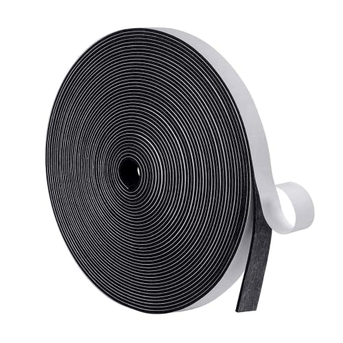 MAGZO Weather Stripping Door Seal, 1/2 Inch Wide X 1/16 Inch Thick Adhesive Foam Tape Soundproof Weatherstripping for Windows, 1 Rolls Total 33FT Black - size: 1/2in* 1/16in * 33FT