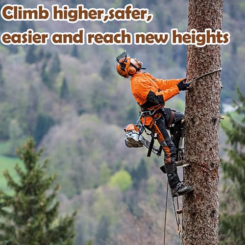 ROLLINJ 1 Step Climbing Aid Strap, Aiders for Climbing Sticks Hunting Ladder Rope – Heavy-Duty Tree Stand Safety Support Rope with Anti-Slip Tube, Ladder Sticks & Tree Stand Setup