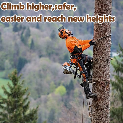 ROLLINJ 1 Step Climbing Aid Strap, Aiders for Climbing Sticks Hunting Ladder Rope – Heavy-Duty Tree Stand Safety Support Rope with Anti-Slip Tube, Ladder Sticks & Tree Stand Setup
