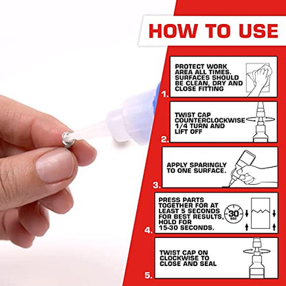 Loctite Super Glue Professional Liquid, 20 Gram Bottle, 1 Pack - Clear Superglue for Plastic, Wood, Metal, Crafts, & Repair, Instant Glue Adhesive, Quick Dry - size: 1 Pack