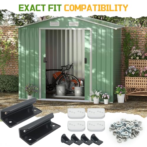Door Tune Up Kit for Arrow Shed Storage Products, Dk100-A Sliding Shed Doors Kit-Black