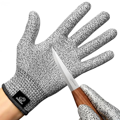 BeaverCraft Wood Carving Gloves CRG - Cutting Cut Resistant Gloves Level 5 for Whittling, Woodworking, Food Prep - color: Large