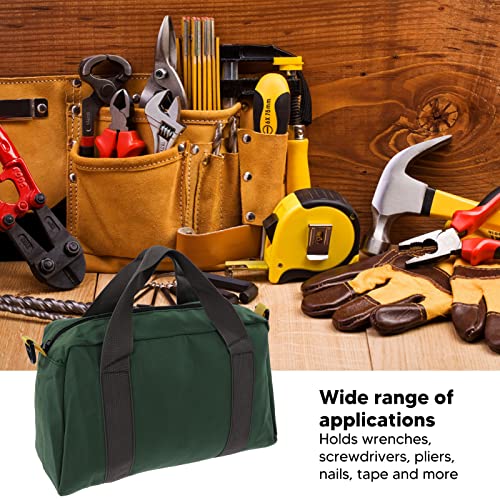 Tool Bag, Wide Mouth Design, Hand Tool Bag, Large Capacity, Waterproof, Heavy Duty, Portable Tool Tote for Vehicle Maintenance, Carpentry, Technicians (12 inch)