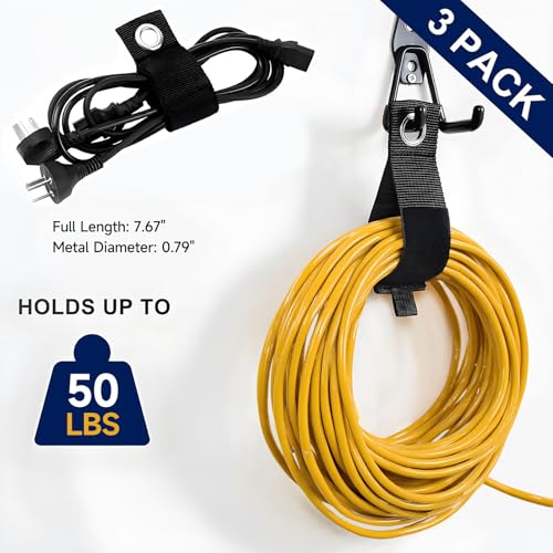Garage Hooks Heavy Duty, 17 Pack Garage Storage Hooks with Coating Anti-Slip, Wall Mount Utility Large Garage Hooks for Hanging Garden Tools, Ladder,Broom,Hose - size: 17 Pack S Hooks