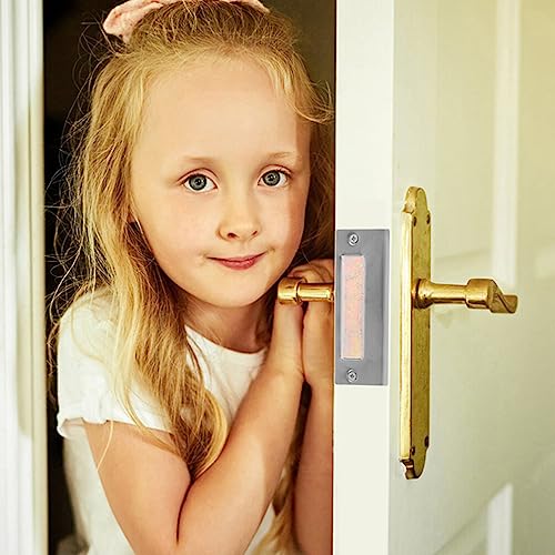 Tofficu Deadbolt Strike Plates 2-Pack 4.33X1.73In Metal Door Reinforcement Kit Door Lock Accessories Easy Installation for Residential Commercial Use