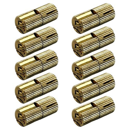 10Pcs Brass Barrel Hinges, Invisible Cabinet Furniture Hinges with 180 Degree Opening Angle, Hidden Box Hinges for DIY Jewelry Box Hand Craft (M12x27mm) - color: M12x27mm