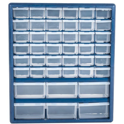 Plastic Storage Drawers – 42 Compartment Organizer – Desktop or Wall Mount Container for Hardware, Parts, Crafts, Beads, or Tools by Stalwart, 10 Targets