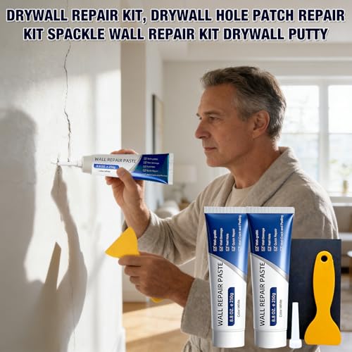 2Pcs Drywall Repair Kit,Quick Drying Wall Mending Agent, Wall Repair Paste Tube - Wall Repair Paste,for Holes & Cracks, Multi-Functional Drywall Patch Paste Repair Kit for DIY Home Fix