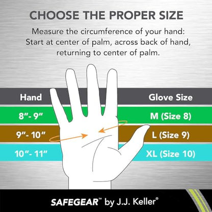 J. J. Keller & Associates, Inc. SAFEGEAR Cowhide Leather Work Gloves with Keystone Thumb - color: White (Pack of 3), size: XX-Large (Pack of 3)