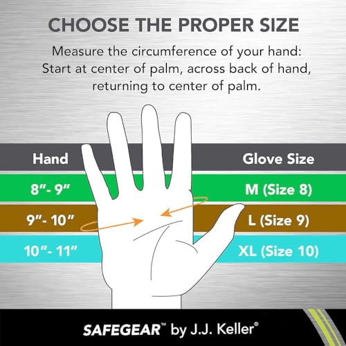 J. J. Keller & Associates, Inc. SAFEGEAR Cowhide Leather Work Gloves with Keystone Thumb - color: White (Pack of 3), size: X-large (Pack of 3)