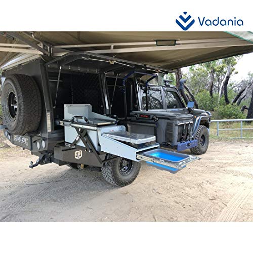 VADANIA 40" Heavy Duty Drawer Slide Without Lock #A53, 2" Width Up to 250lb Load Capacity, 3-Fold Full Extension, Ball Bearing, Side Mount, 1-Pair - color: #A53 - Without Lock, size: 40 Inch