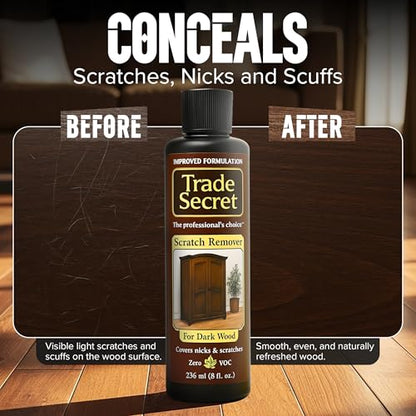 Trade Secret Scratch Concealer for Real Wood Furniture and Floor Cover Nicks and Scratches on Wood Surfaces, Hides Minor Defects (Light and Dark) - color: Light and Dark