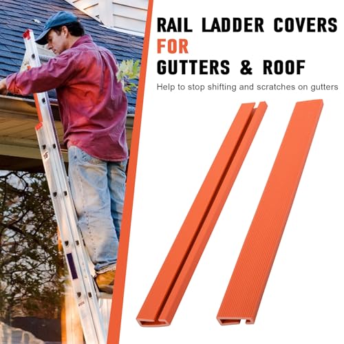 Ladder Stabilizer, Rail Ladder Covers for Gutters & Roof, Ladder Safety Protector Fits Extension Ladders with 1”Wide Offset “T” Profile, Used to Fall Prevention and Scratch Protection, 2 Pack